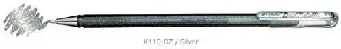Pentel Hybrid Dual Metallic Silver Pen