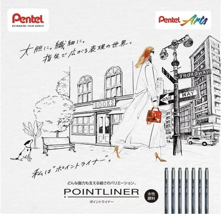 Pentel S20P1AD Water Based Pen Black Set of 3