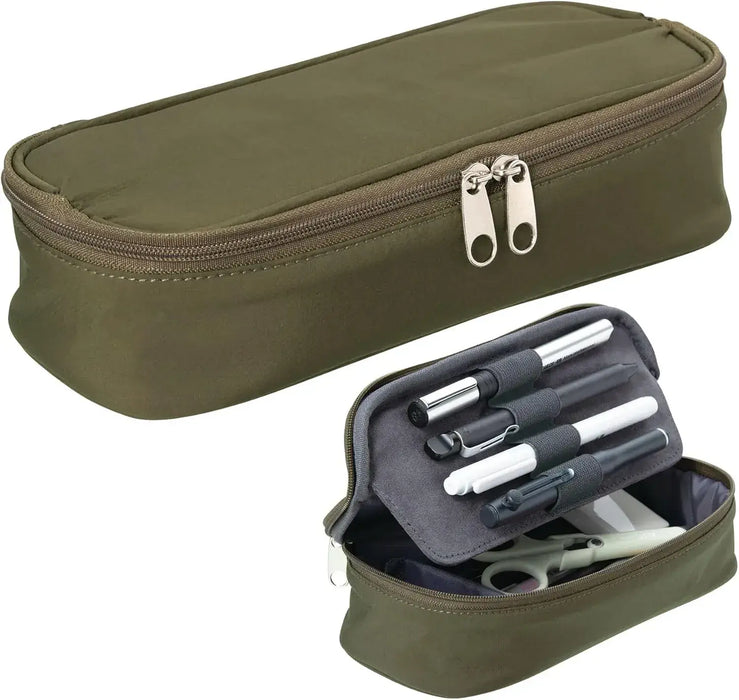 Raymay Fujii Switch Turn Pen Case Pencil Pouch - Khaki - 4902562526256