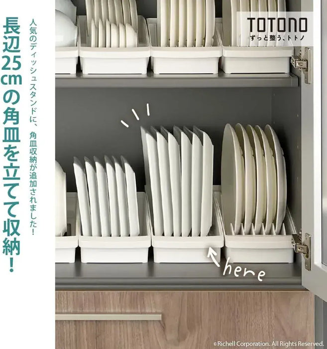 Richell Totono Square Plate Stand for Shelves