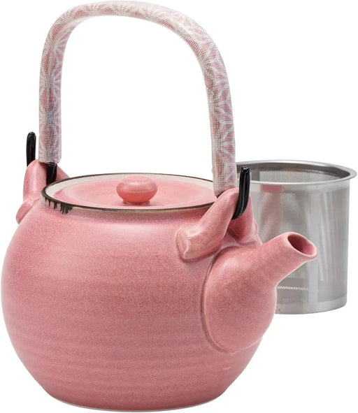 Saikai Pottery Hasamiyaki Dobin Teapot Cherry Blossom Stainless Steel