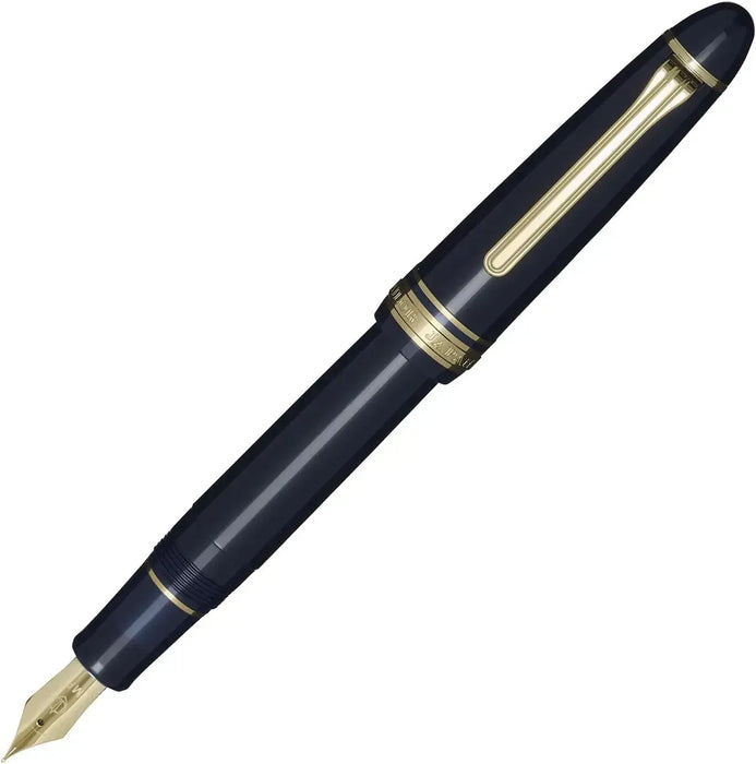Sailor Profit Casual L Basis Gold Trim Fountain Pen Japan Fine Nib - Bold Blue - 4901680611707