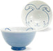 Seikai Toki Arita Yaki Lightweight Tea Bowl Rice Bowl - 02 Rabbit Blue - 4965451433899
