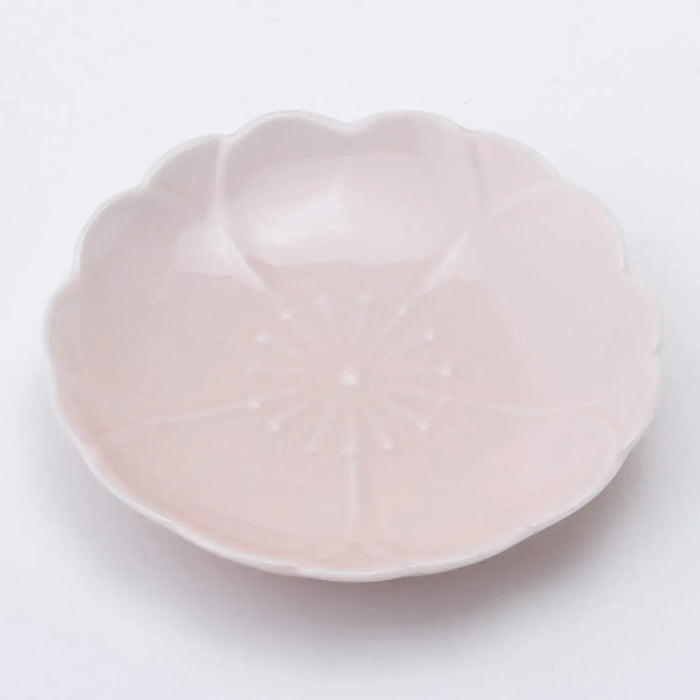 Seikai Toki Hasami Cherry Blossom Small Plate Peach Glaze