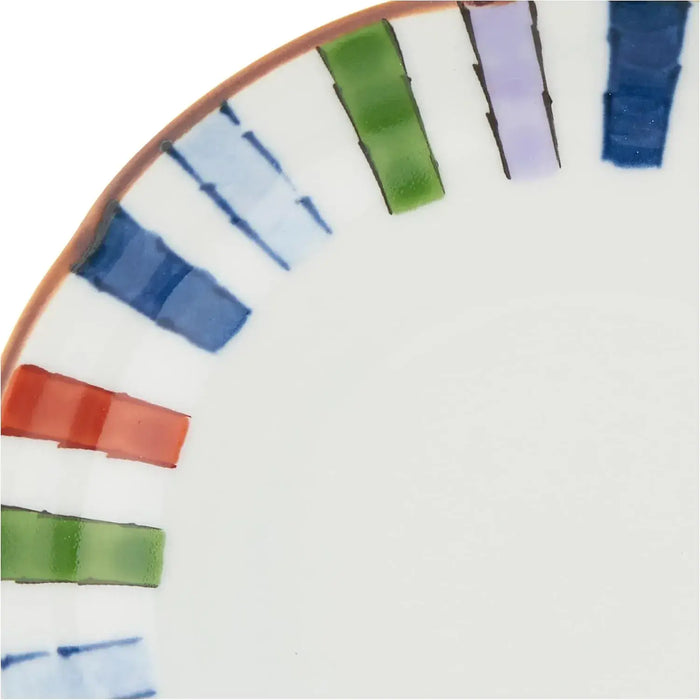 Seikai Toki Hasami Ware Brocade Pattern Bean Plate