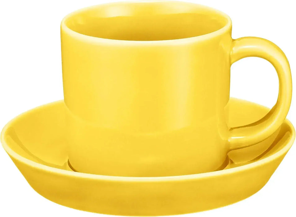 Seikai Toki Hasami Ware Common Demitas Cup and Saucer - Yellow - 4965451182896