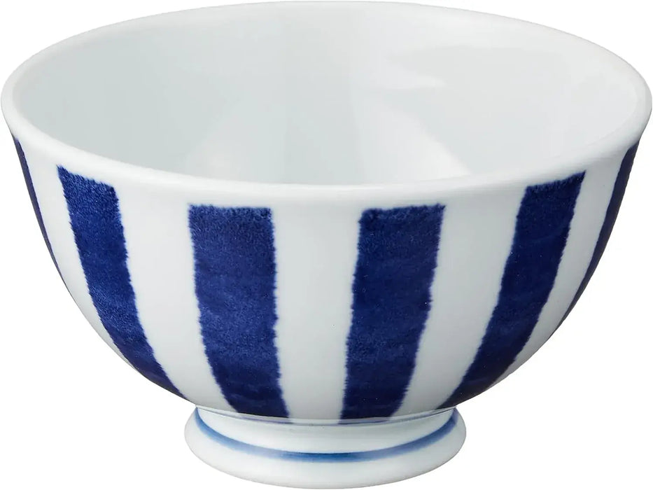 Seikai Toki Hasami Ware Lightweight Rice Bowl - Ten Grass - 4965451325347