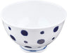 Seikai Toki Hasami Ware Lightweight Rice Bowl - Polka Dots - 4965451325330