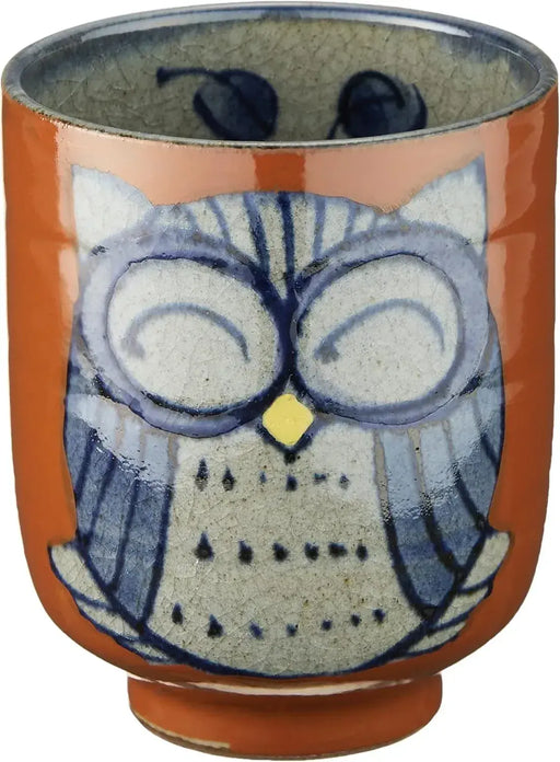 Seikai Toki Hasami Ware Yumono Hand Owl Pattern Dish
