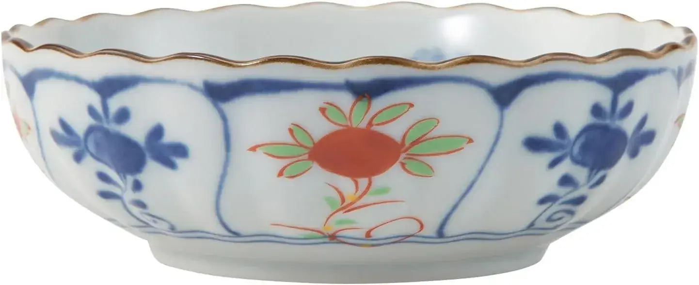 Seikai Toki Japanese Small Bowl Tableware - Brocade Pattern Rikka - 4965451307183