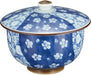 Seikai Toki Lidded Sencha Tea Cup - Plum Blossom Crest - 4965451616773