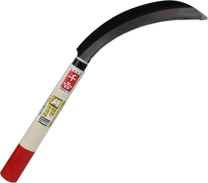 Senkichi Kama Rope Cutting Sickle Full Steel For Weeding and Trimming - Saw Sickle Left Handed - 4977292666787