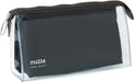 Sun-Star Stationery Pen Case Clear Pouch Flat Design - Light Black Gusset - 4901770650319