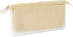 Sun-Star Stationery Pen Case Clear Pouch Flat Design - Light Beige - 4901770650333