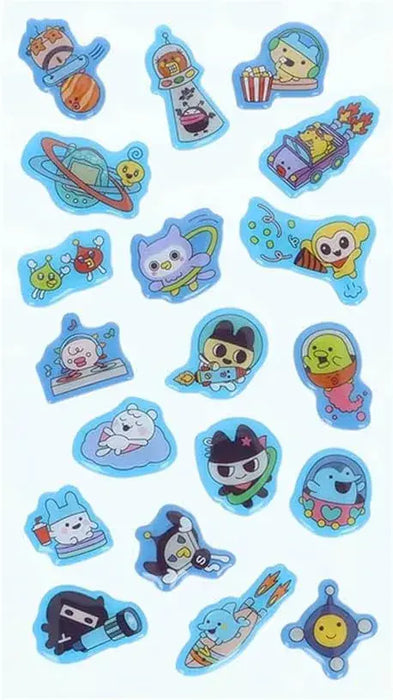 Sun-Star Stationery Tamagotchi Puffy Sticker Set