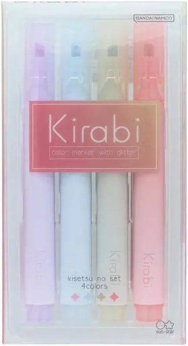 Sun-Star Water Based Glitter Marker Kirabi Seasonal Set
