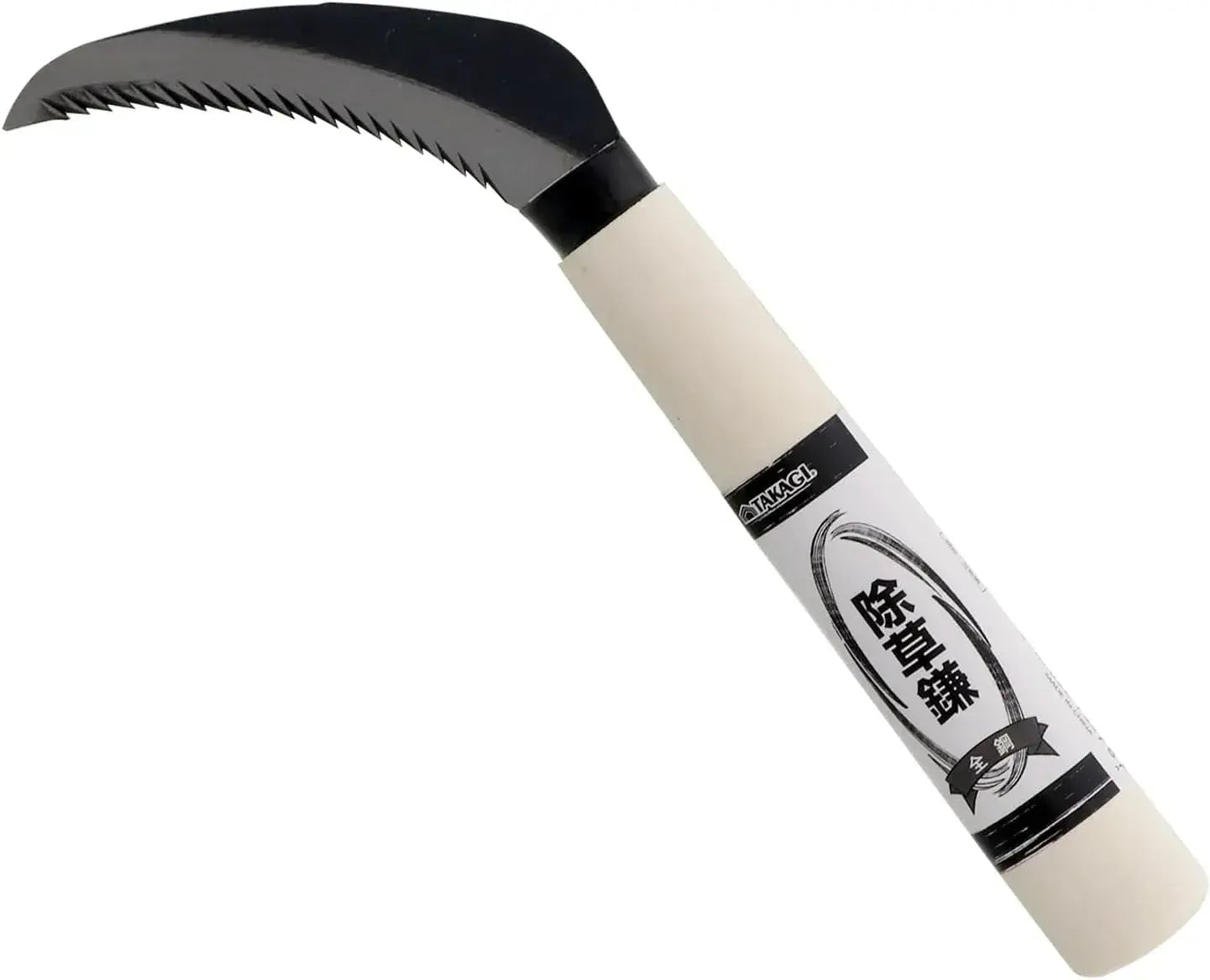 Takagi Stainless Steel Grass Sickle – Wooden Handle Kama 180mm – Made In Japan