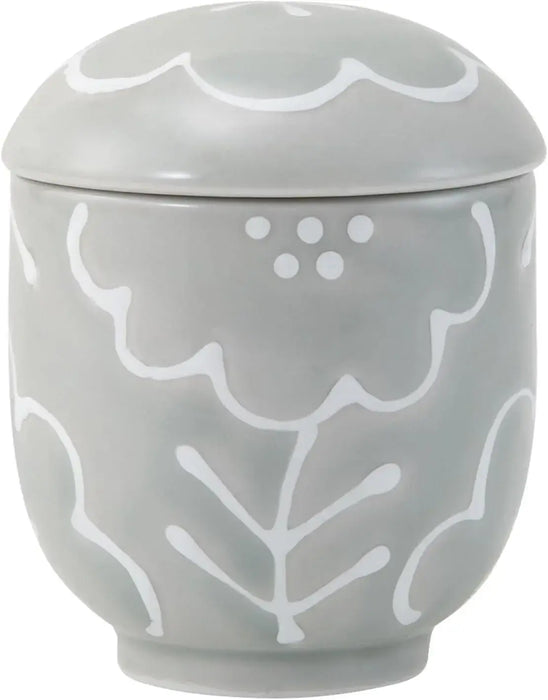 West Sea Pottery Hasamiyaki Soba Cup Mug - Gray Steamer Bowl - 4965451247304