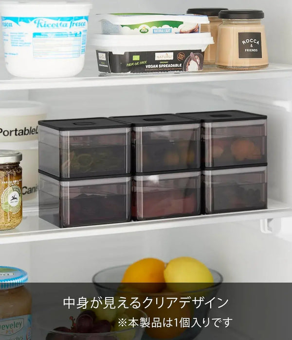 Yamazaki Sealed Storage Container Black 6.8 fl oz with Tongs