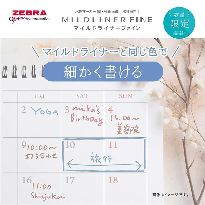 Zebra Fountain Pen WYT9-5C-B Mildliner Fine 5 Color Set B