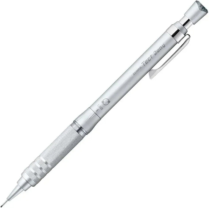 Zebra Pen P-MA141 Mechanical Pencil Tect 2-Way RO Series - Metal Silver 0.5mm - 4901681840540