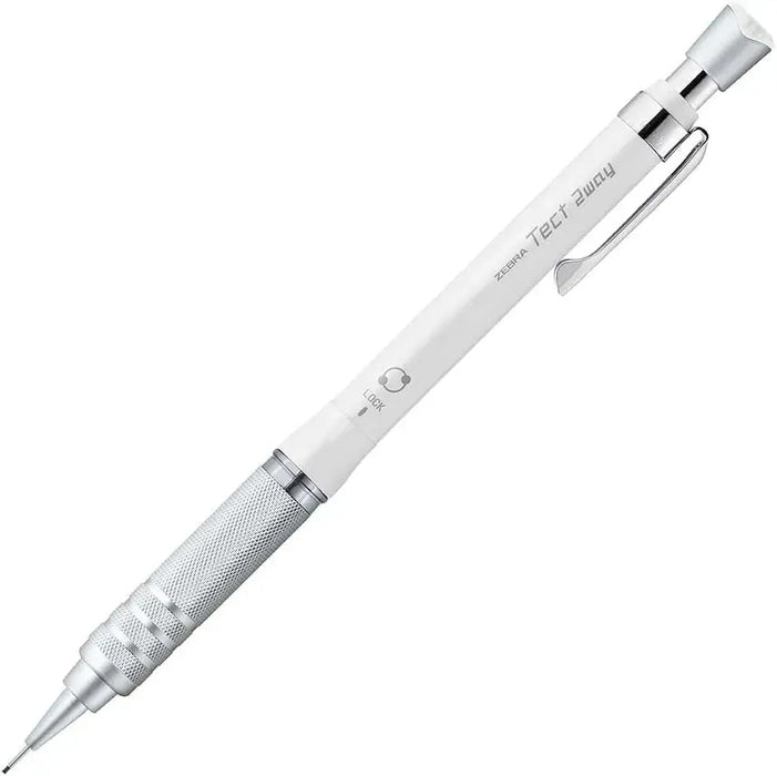 Zebra Pen P-MA141 Mechanical Pencil Tect 2-Way RO Series - Metal White 0.5mm - 4901681840533