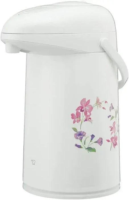 ZOJIRUSHI Glass Airpot Vacuum Insulated Beverage Dispenser - 3L Wreath Flower - 4974305223838