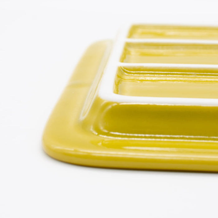 Aito Mino Ware Toast Plate 18cm Yellow Dishwasher/Microwave Safe Japan 262038