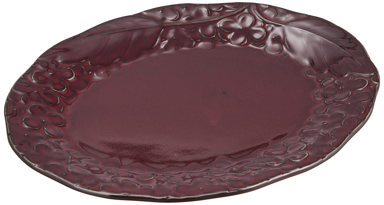 Aito Lien Lien Plate Dish Oval Plate 18cm S Purple Mino Ware Dishwasher/Microwave Safe 267838