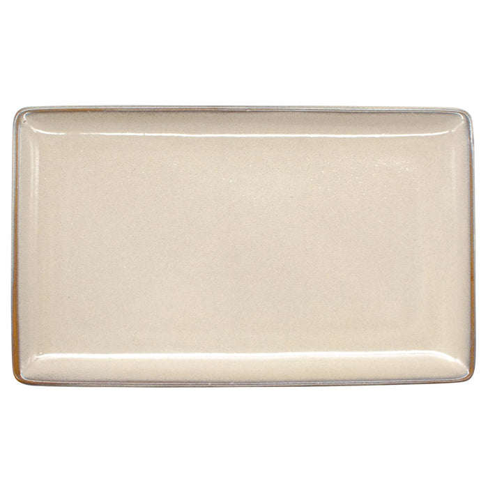 Aito Mino Ware Long Rectangular Plate 21x13cm Gray 517305 Dishwasher/Microwave Safe