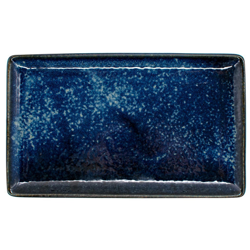 Aito Natural Color Long Plate 21x13cm Navy Blue Mino Ware 517303-Kiichin - The #1 Place for Japanese Goods in Your Hand!