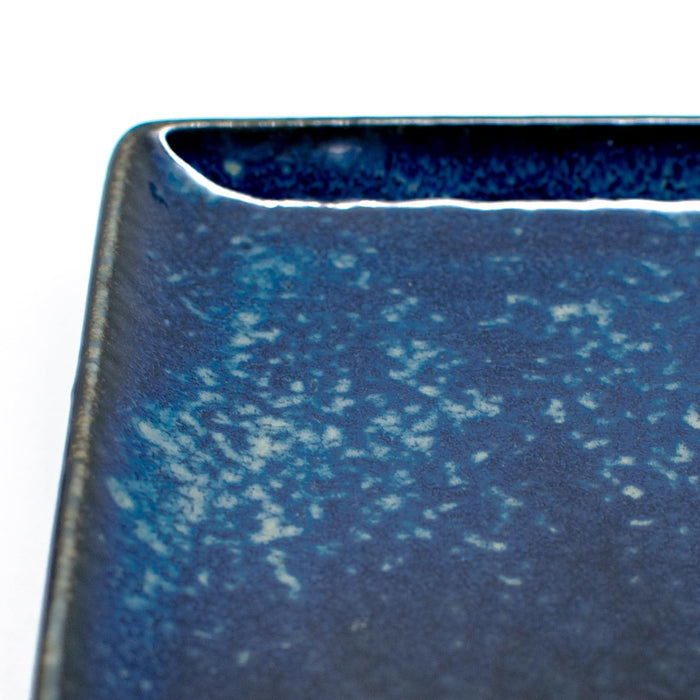 Aito Natural Color Long Square Plate Grilling Plate (2) 21x13cm Navy Blue Mino Ware 567518-Kiichin - The #1 Place for Japanese Goods in Your Hand!