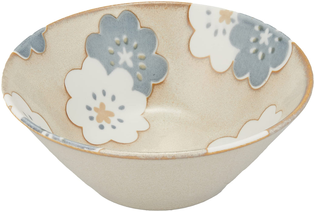 Aito 碗 北欧花灰色 14 厘米 盘子 Mino Ware 适用于洗碗机/微波炉 266256