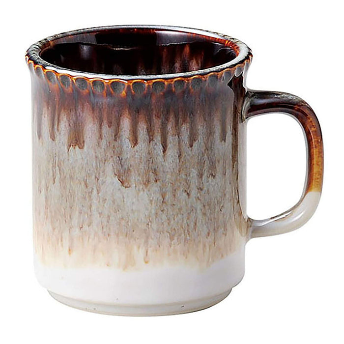 Aito Ridge Mug 330ml Brown Mino Ware Japan 266425