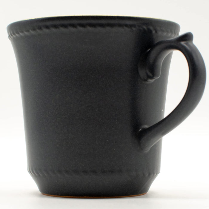 Aito Seisakusho Stitch Mug 350ml Black Mino Ware Japan 111059