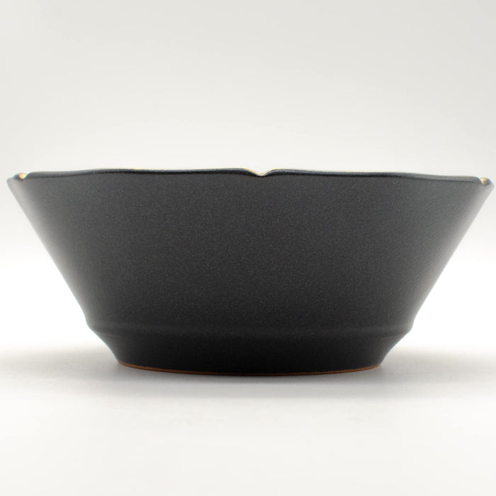 Aito Bowl Stitch Salad Bowl Pot 15cm Black Mino Ware Japan 111061