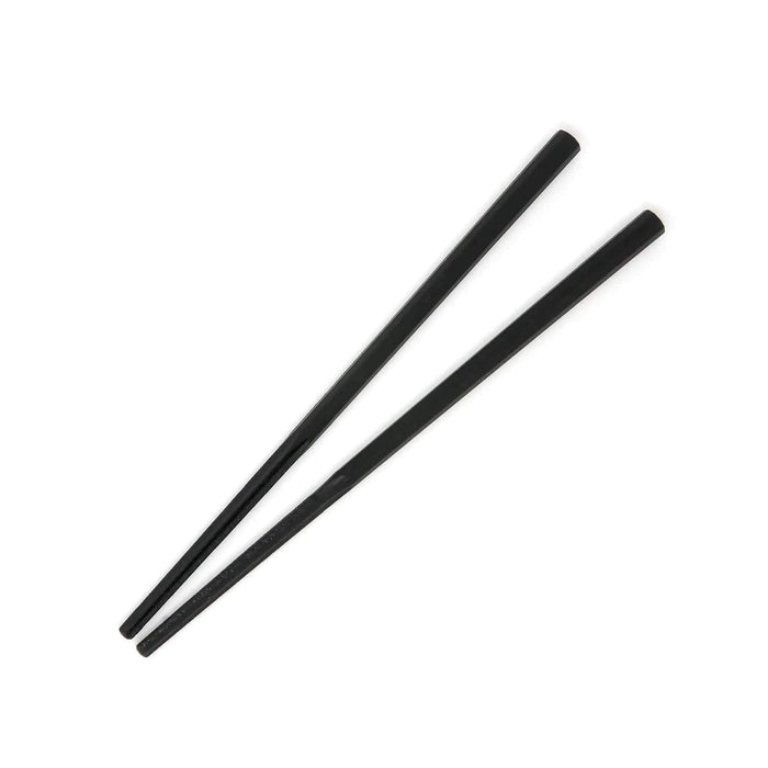 Akebono 23Cm Black Decagonal Non-Slip Noodle Chopsticks - Authentic Japanese Cuisine