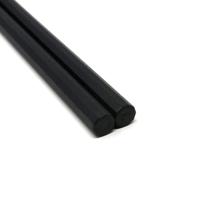 Akebono 23Cm Black Decagonal Non-Slip Noodle Chopsticks - Authentic Japanese Cuisine