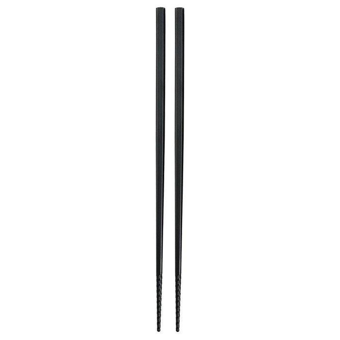 Akebono Black Hexagonal Tornado Line Chopsticks - 24cm