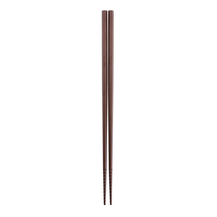 Akebono Hexagonal Tornado Line Brown Chopsticks - Premium Quality Serving Utensils