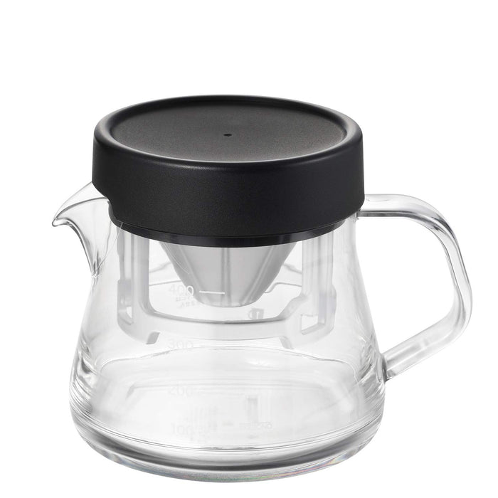 Akebono Sangyo Coffee Server Storon 400 3Cup Set Black TW-3762 Tritan Resin Transparent Microwave Safe