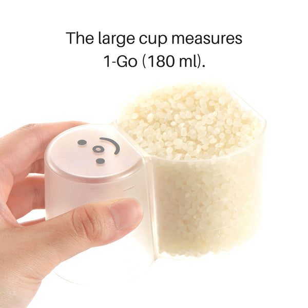Akebono Snowman Rice Measuring Cup - Double-Sided 0.5-Go & 1-Go