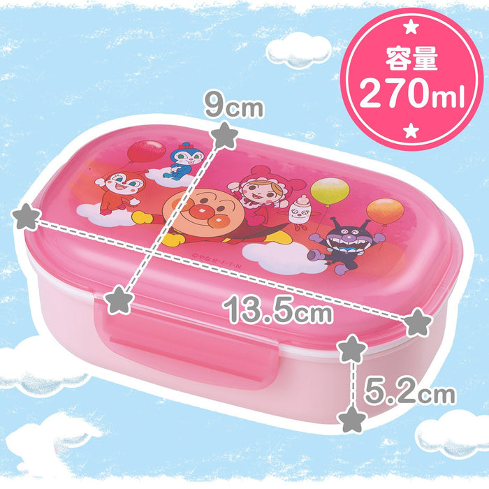 Lec Japan Anpanman Pink Lunch Box Bento Box with Fork - 270ml