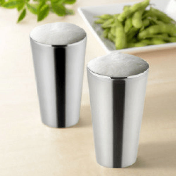 Asahi 270Ml Stainless Steel Double-Wall Cooler Glass