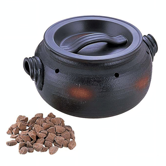 Asahisunred Banko Ware Ceramic Roasted Japanese Sweet Potato Pot - Authentic and Durable Cooking Utensil