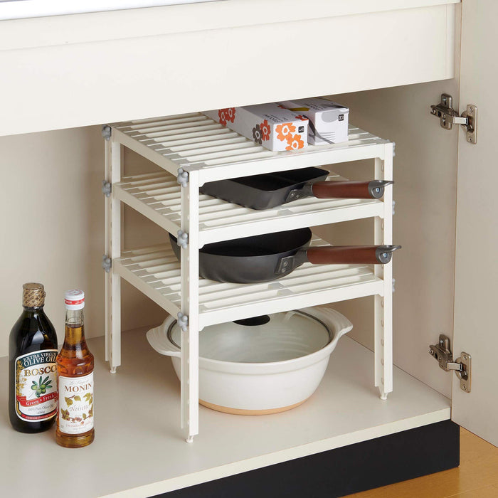 Belca 3 Tier Kitchen Storage Rack - 37X30X40Cm White PS-485