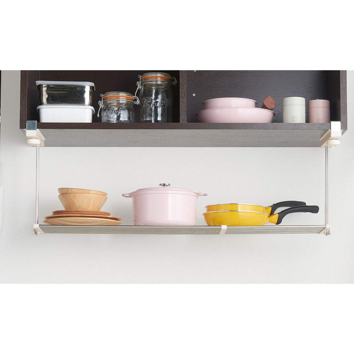 Bestco Japan Stainless Kitchen Rack - 1 Tier Telescopic Shelf, Gray (NY-1005)