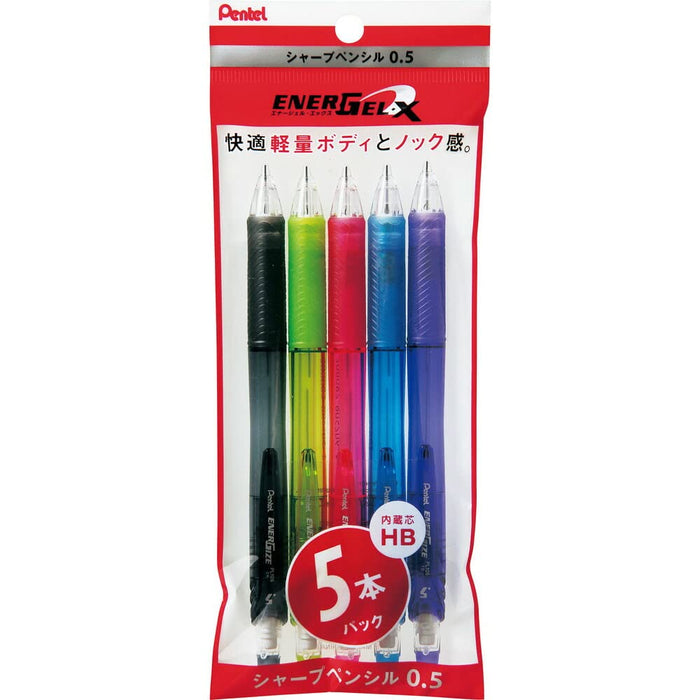 Pentel Energel X Mechanical Pencils 5 Pack - Japanese Made, Premium Quality