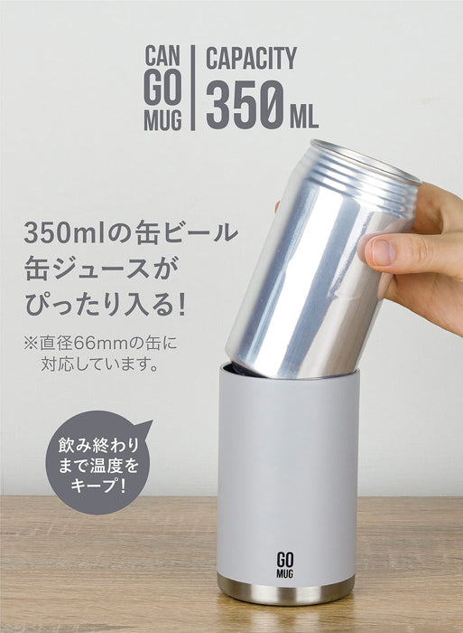 CB Japan Can Holder Gray 350ml Stainless Steel Vacuum Insulated 2-Layer