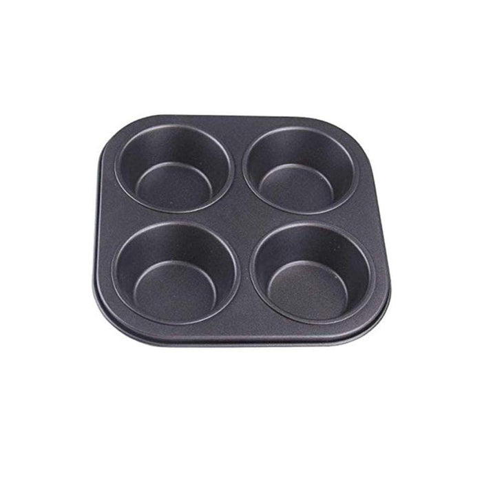 Cz-Ing Japan 4-Cavity Non-Stick Muffin Pan Carbon Steel Baking Mold Tray